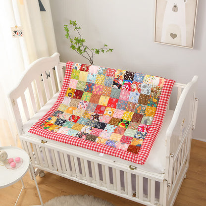 Pure Cotton Plaid Patchwork Baby Quilt