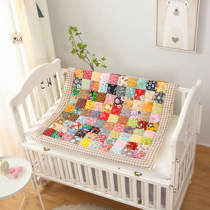 Pure Cotton Plaid Patchwork Baby Quilt