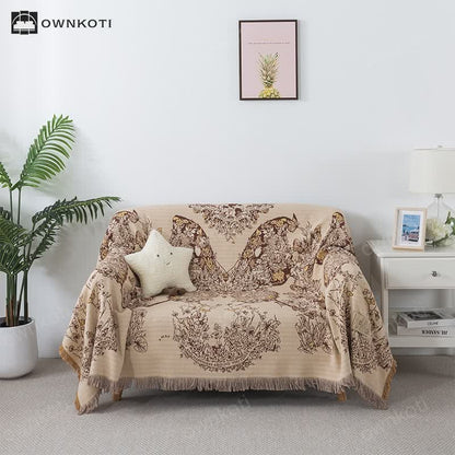 Vintage Butterfly Tassel Sofa Blanket