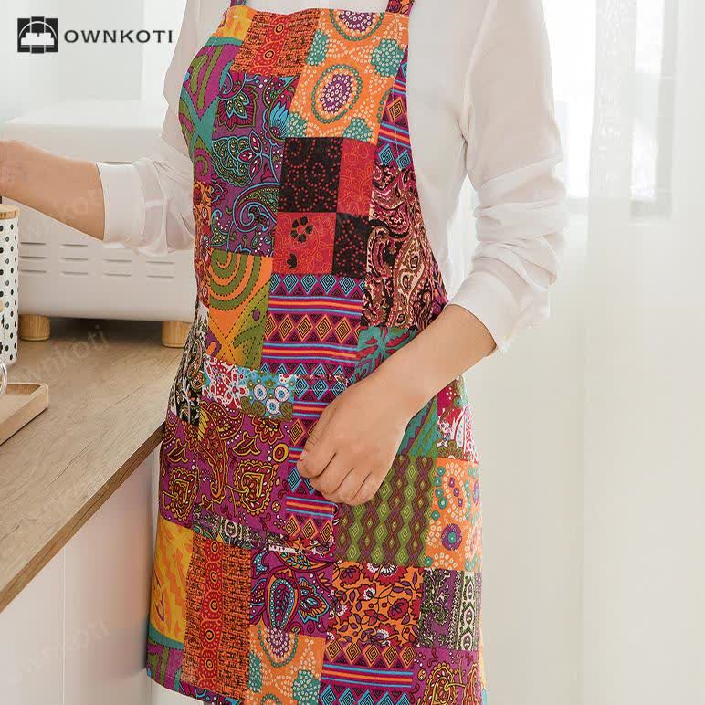 Vintage Paisley Waterproof Kitchen Apron