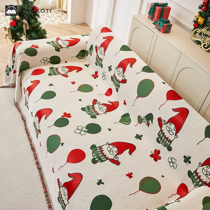 Chenille Santa Claus Functional Sofa Cover