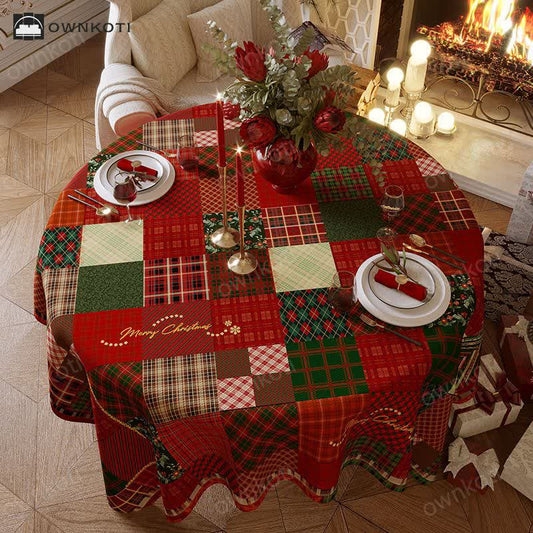 Luxurious Christmas Festive Waterproof Tablecloth