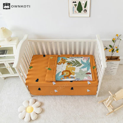 Animal Forest Cotton Crib Bedding Set(3PCS)