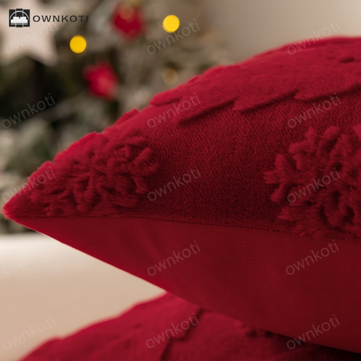 Jacquard Christmas Tree Decortaive Pillowcase