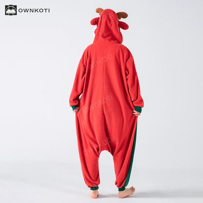 Funny Christmas One-piece Hooded Pajama