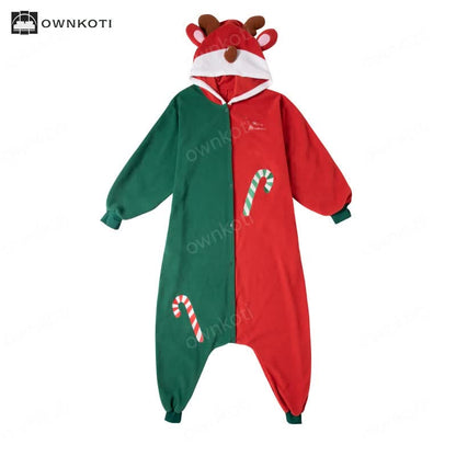 Funny Christmas One-piece Hooded Pajama