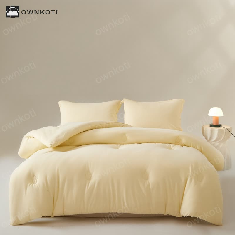 Solid Color Cotton Soft Breathable Comforter