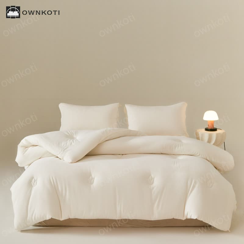 Solid Color Cotton Soft Breathable Comforter