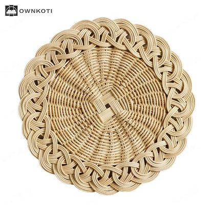 Round Shape Hand-woven Rattan Placemat