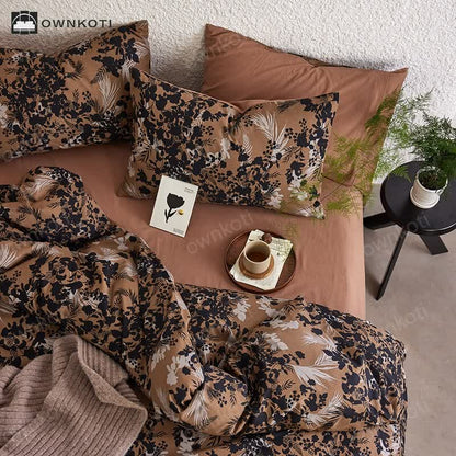 Luxurious Brushed Cotton Duvet Cover Bedding Set (4PCS)