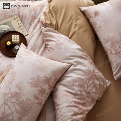 Pure Cotton Elegant Floral Warm Bedding Set (4PCS)