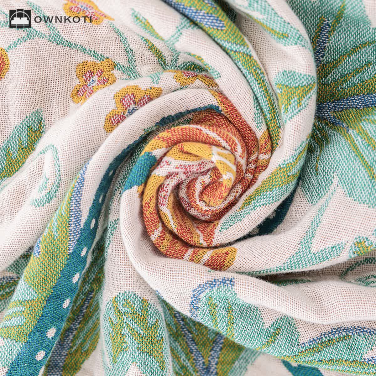 Refresh Flower Leaf  Cotton Gauze Quilt