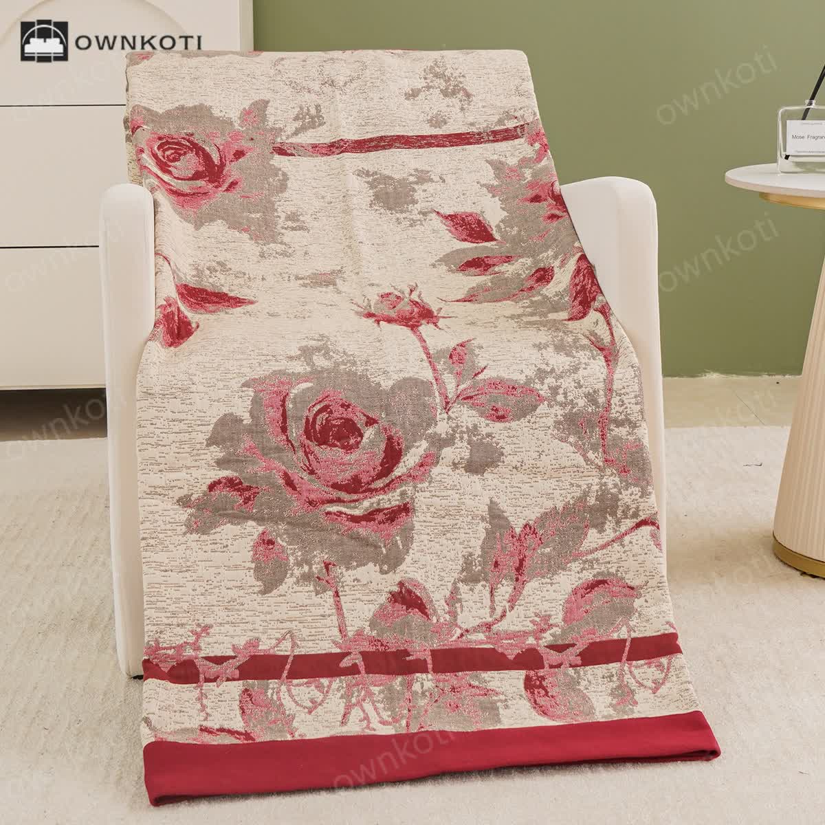 Cotton Gauze Rose Print Comfy Quilt