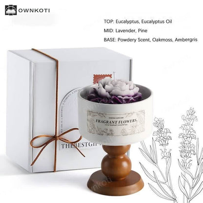 Elegant Camellia Ceramic Scented Candle