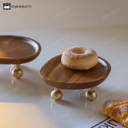 Simple Style Wooden Dessert Tray