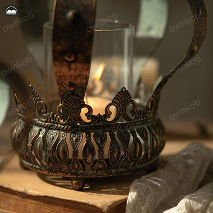 Crown Shape Metal Candle Holder Stand