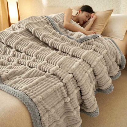 Solid Color Soft Fleece Warm Blanket