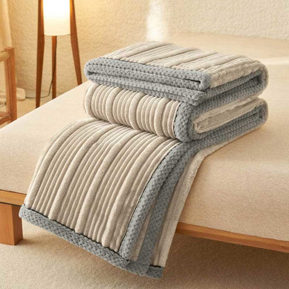 Solid Color Soft Fleece Warm Blanket