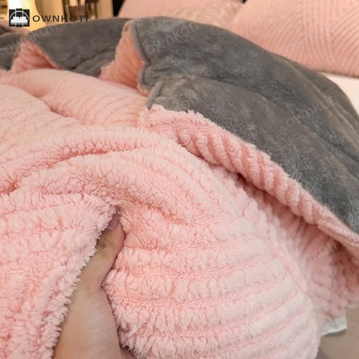 Fluffy Fleece Warm Winter Blanket with Comforter