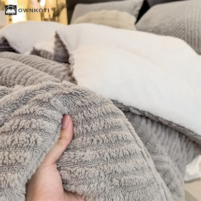 Fluffy Fleece Warm Winter Blanket with Comforter