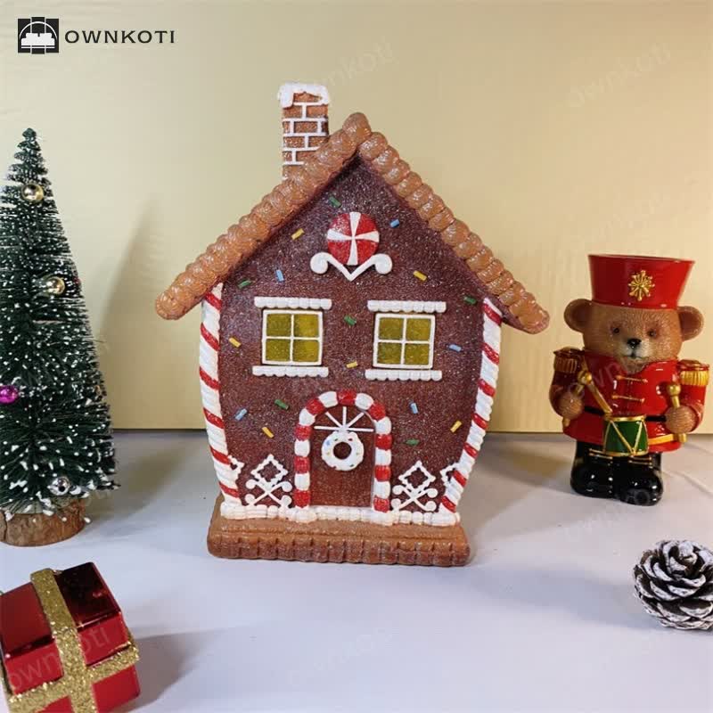 Christmas Glowing Gingerbread House Ornament