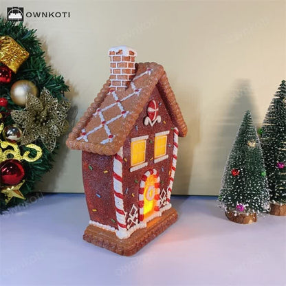 Christmas Glowing Gingerbread House Ornament