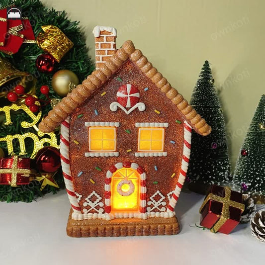 Christmas Glowing Gingerbread House Ornament