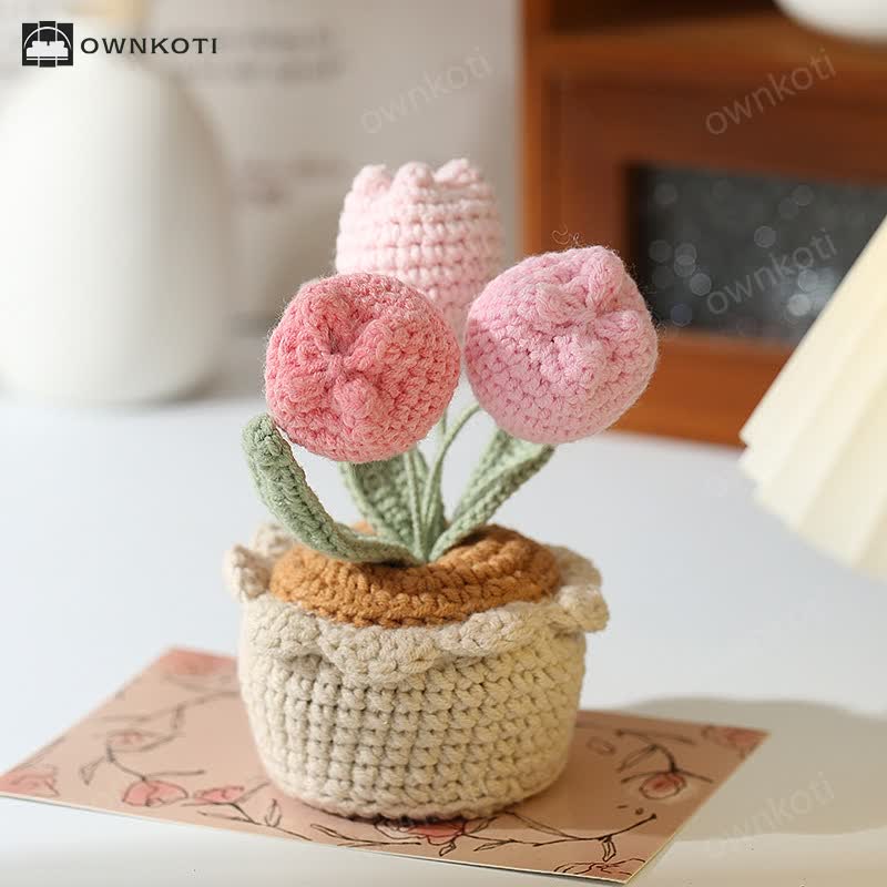 Woven Pastoral Tulip Potted Ornament