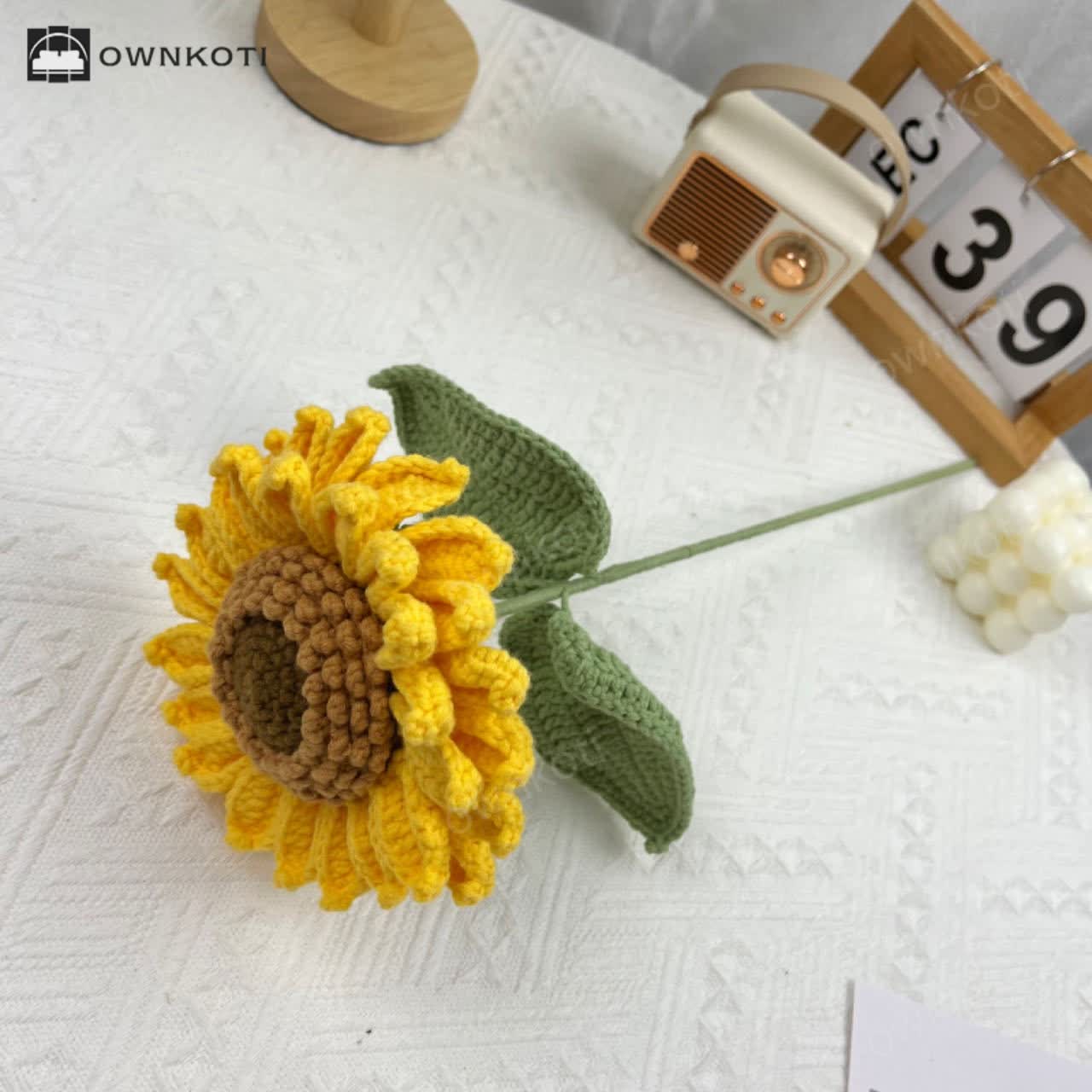 Farmhouse Woven Sunflower Bouquet Ornament