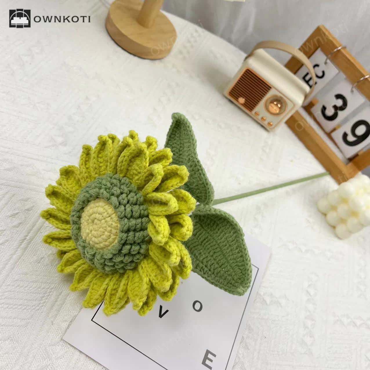 Farmhouse Woven Sunflower Bouquet Ornament