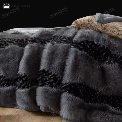 Luxurious Winter Faux Fur Throw Blanket