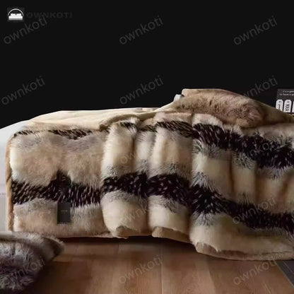 Luxurious Winter Faux Fur Throw Blanket