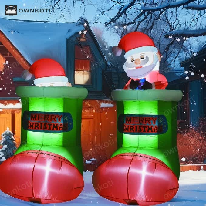 [Ship In 24 Hours] Christmas Dynamic Inflatable Decoration with LED Lights