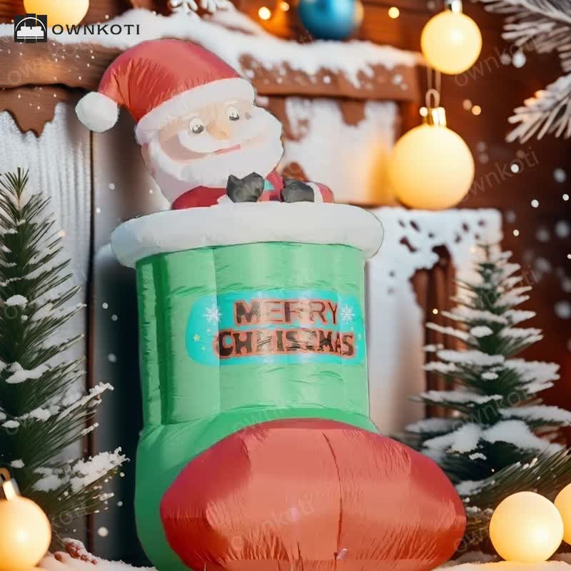 [Ship In 24 Hours] Christmas Dynamic Inflatable Decoration with LED Lights