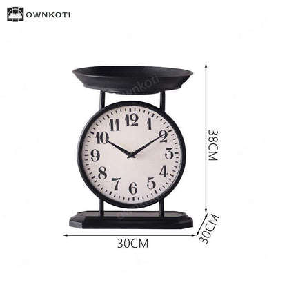 Iron Creative Clock Fruit Tray Decoration