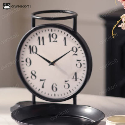 Iron Creative Clock Fruit Tray Decoration