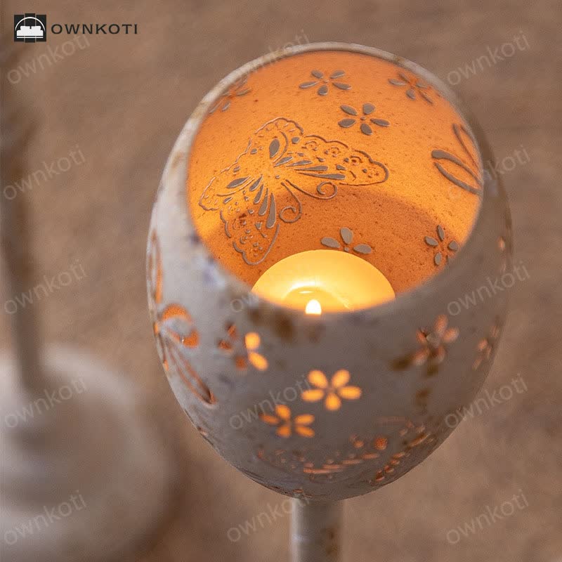 Courtyard Balcony Floor Candlestick Ornaments