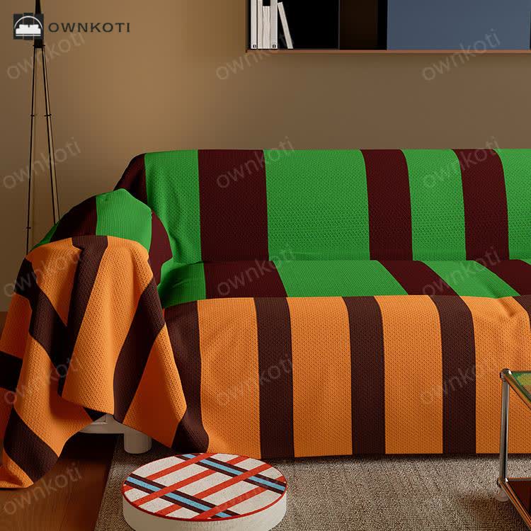 Vintage Striped Soft Sofa Cover