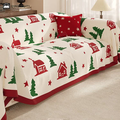 Christmas Festive Soft Anti-slip Sofa Cover