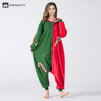 Funny Christmas One-piece Hooded Pajama