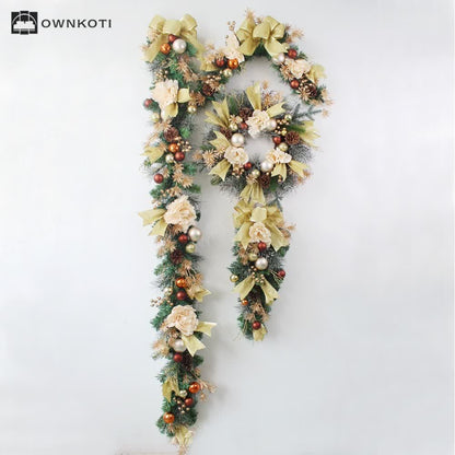 Artificial Rattan Christmas Garland Decor