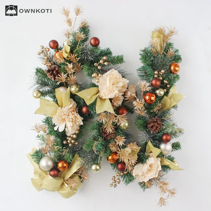 Artificial Rattan Christmas Garland Decor