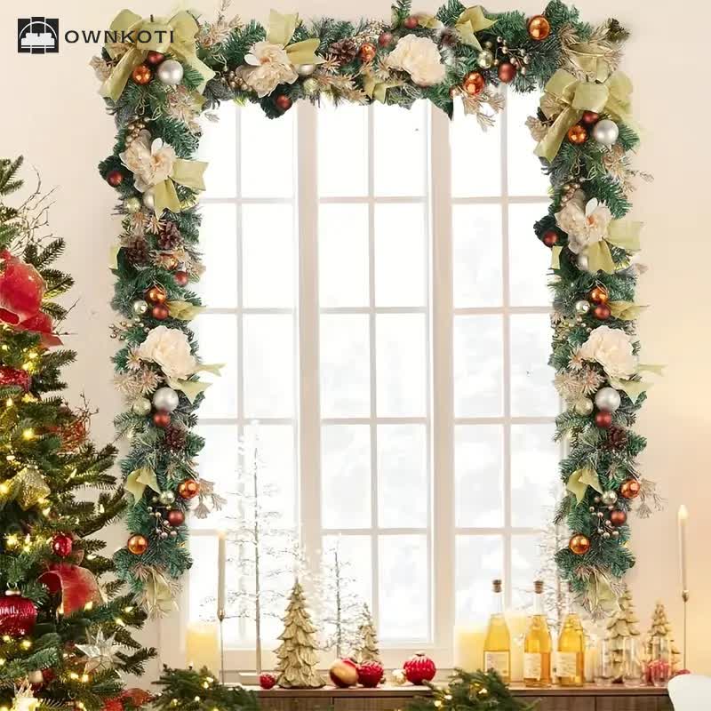 Artificial Rattan Christmas Garland Decor