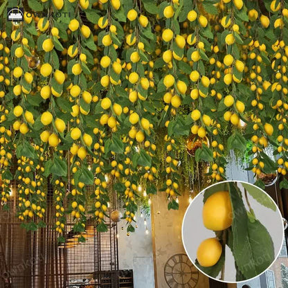 Farmhouse Artificial Lush Greenery Lemon Garland