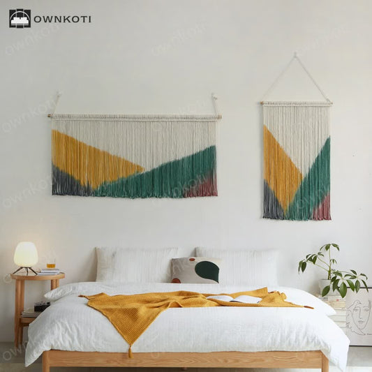 Hand-woven Bohemian Tassel Wall Tapestry