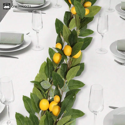 Farmhouse Artificial Lush Greenery Lemon Garland