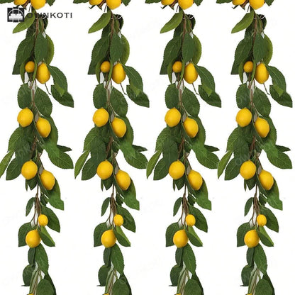 Farmhouse Artificial Lush Greenery Lemon Garland