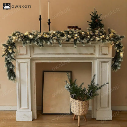 Christmas Gradient Garland Pine Needles Decor