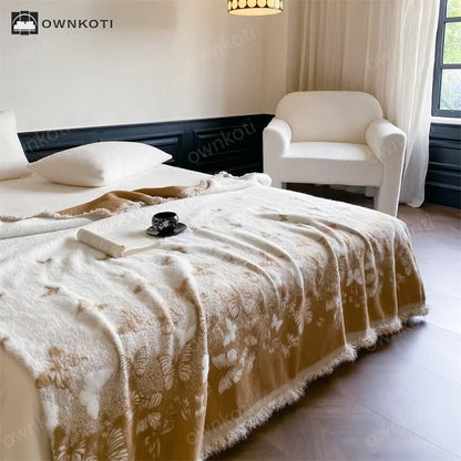 Faux Fur Butterfly Soft Throw Blanket