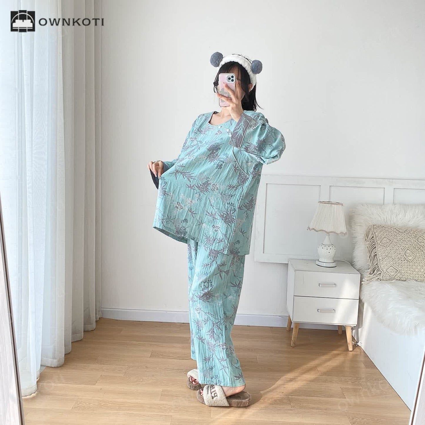 Cotton Gauze Plus Size Bamboo Pajama Set